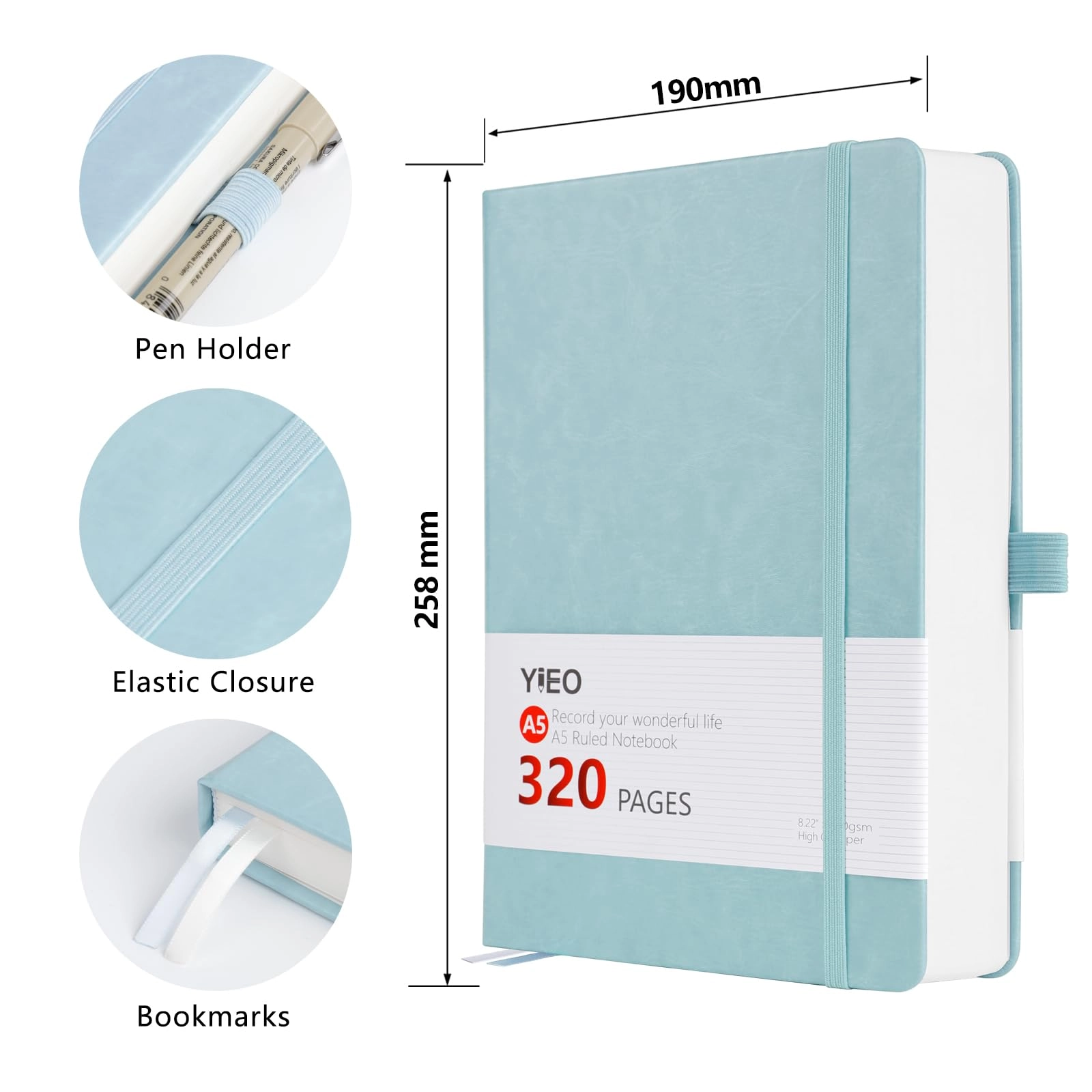 Notebook A5 Hardcover - Lined 160 Sheets