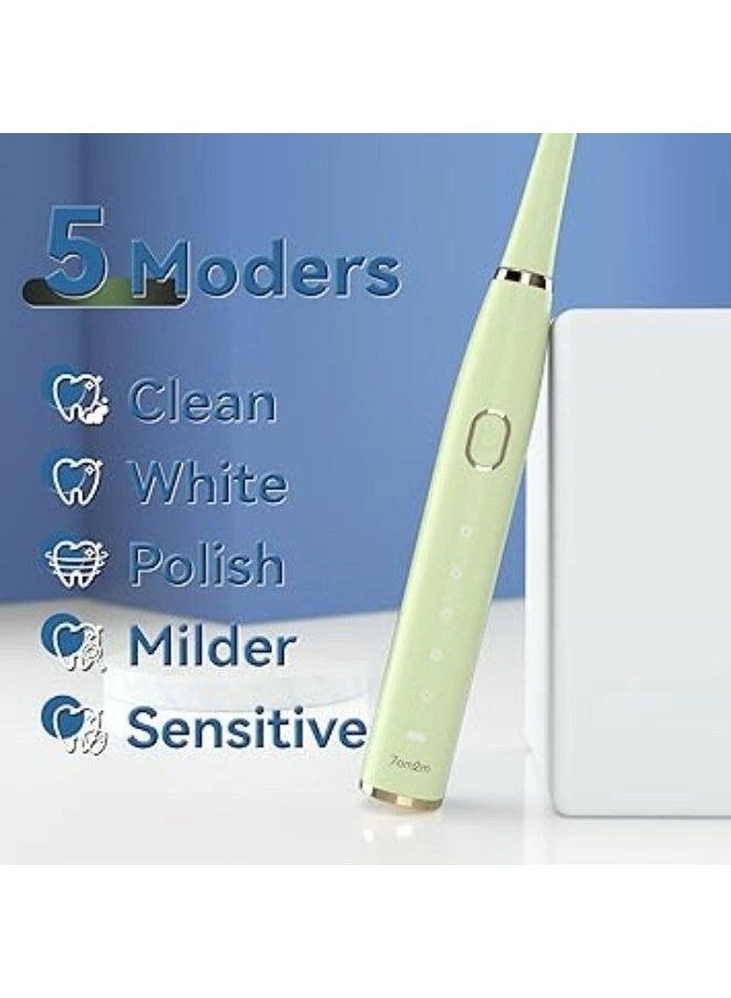 Sonic Electric Toothbrush - 8 Heads 5 Modes Midnight Black