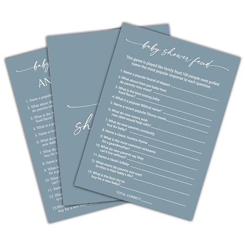 Baby Shower Game - Baby 1 Answer Card & 25 Game Cards
