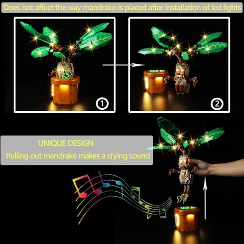 LED Lighting Set for LEGO Mandrake Plant Set 76433 - Acrylonitrile Butadiene Styrene