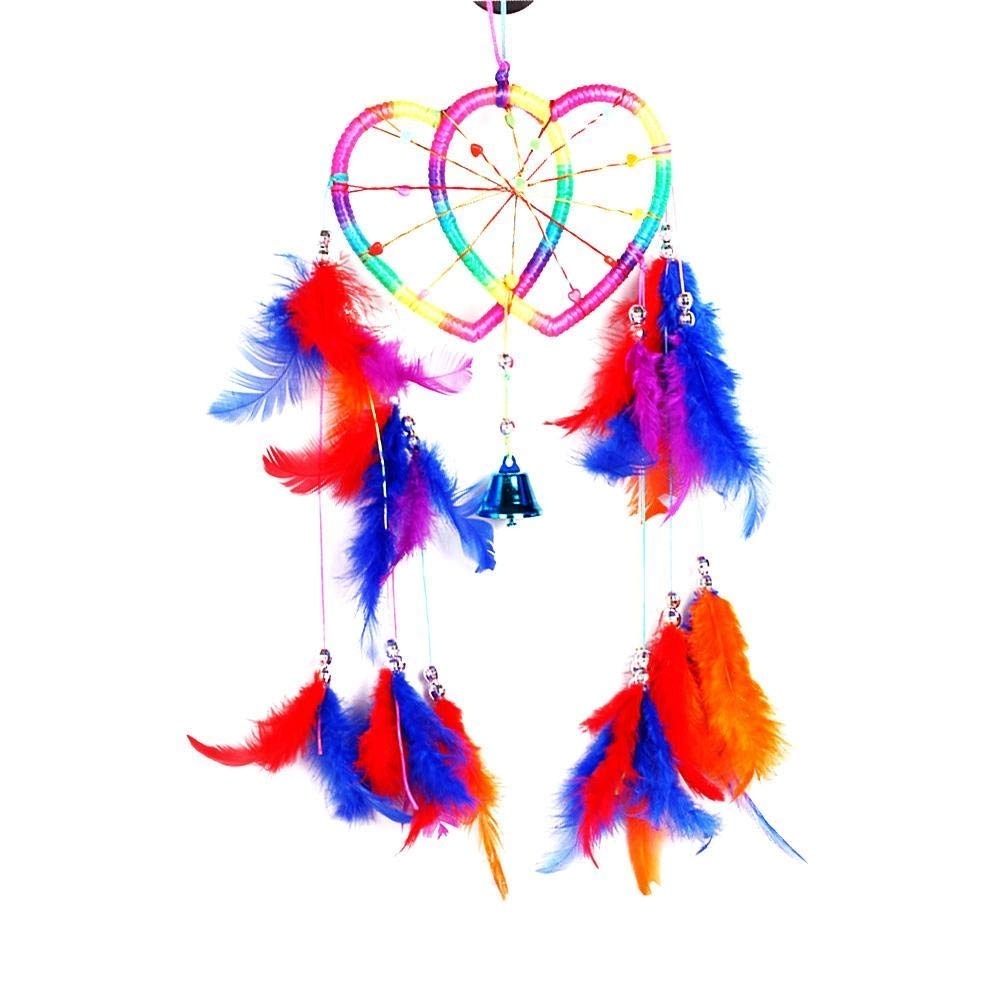 Dreamcatcher - Siderosphere, feathers, lines, wood beads.
