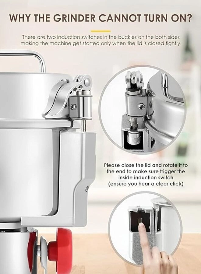 Spice Grinder - 800G Silver