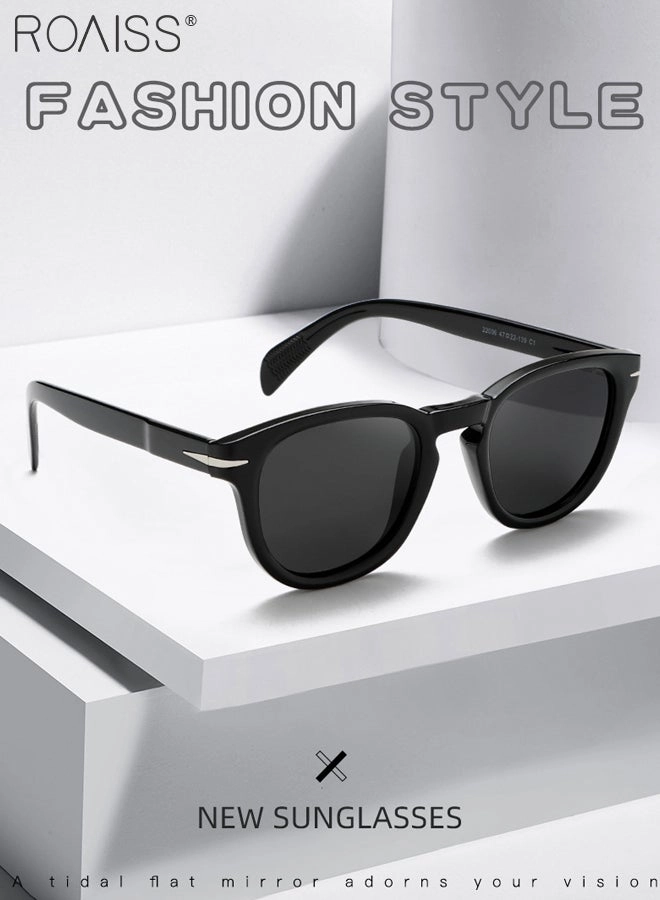 Round Sunglasses - 47 mm Brown