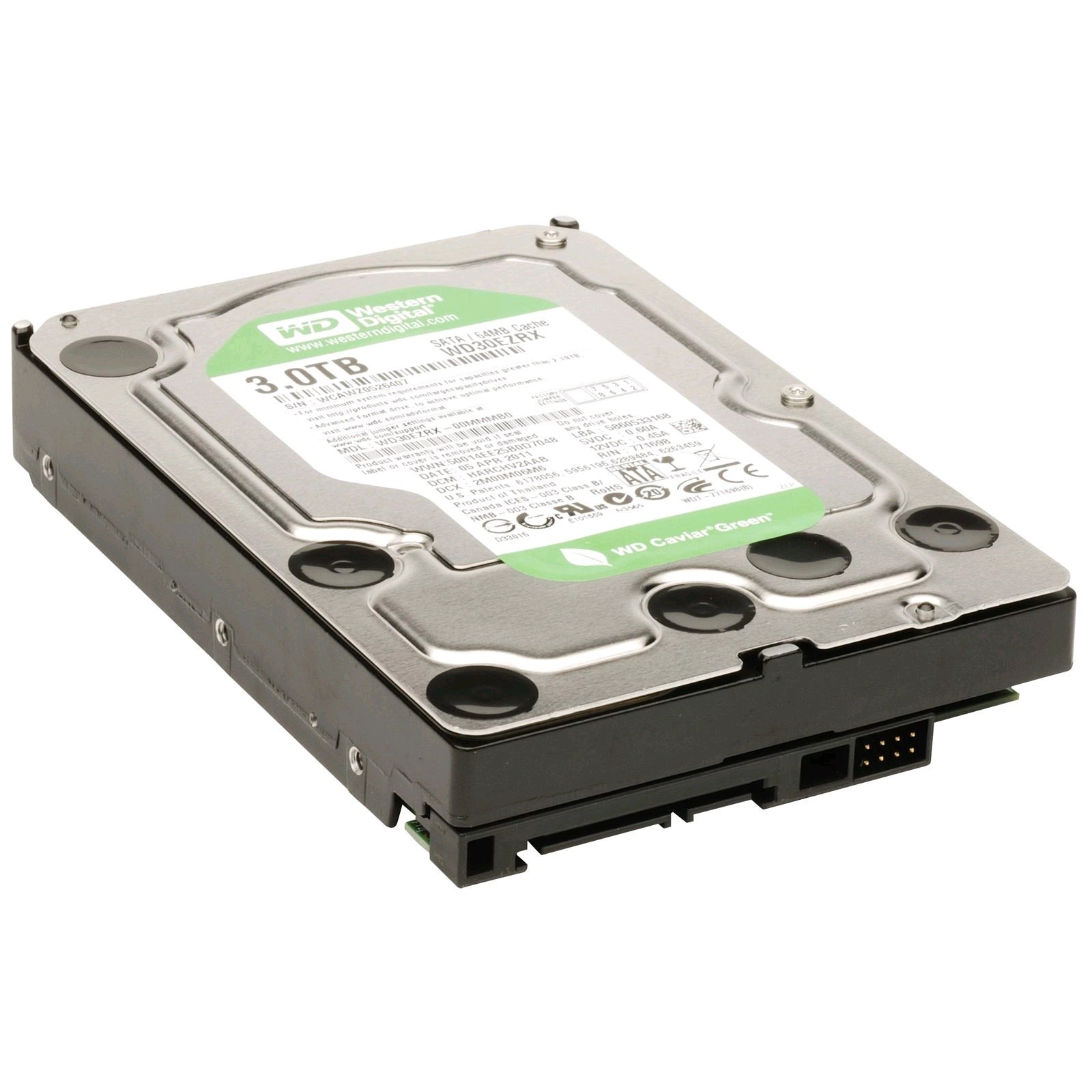 Western Digital Caviar Green 3.5" 7200rpm 64MB SATA 6Gb/s (WD30EZRX) - 3TB
