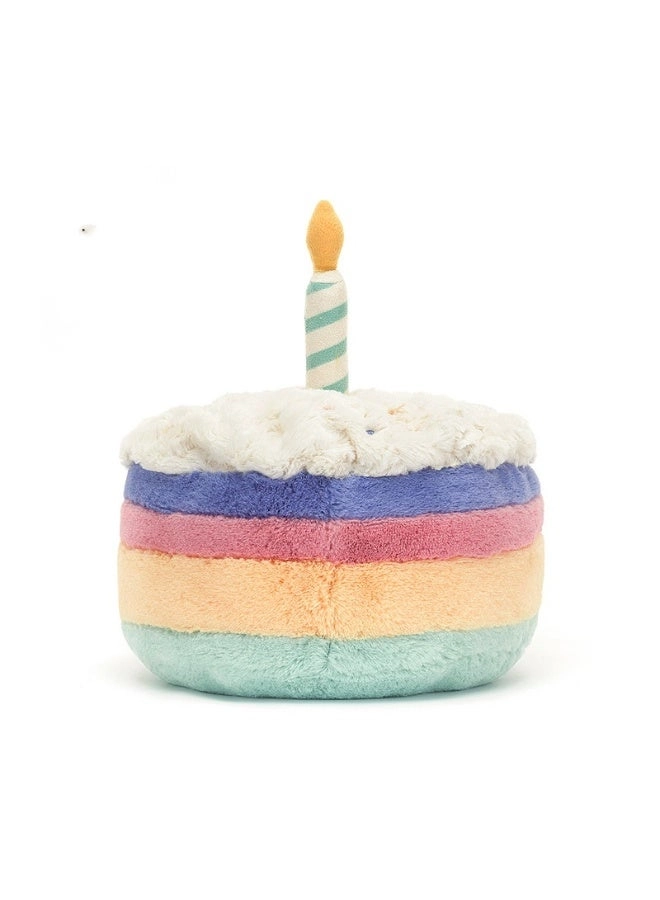 Rainbow Cake Plush Toy Food Family Series 26 cm