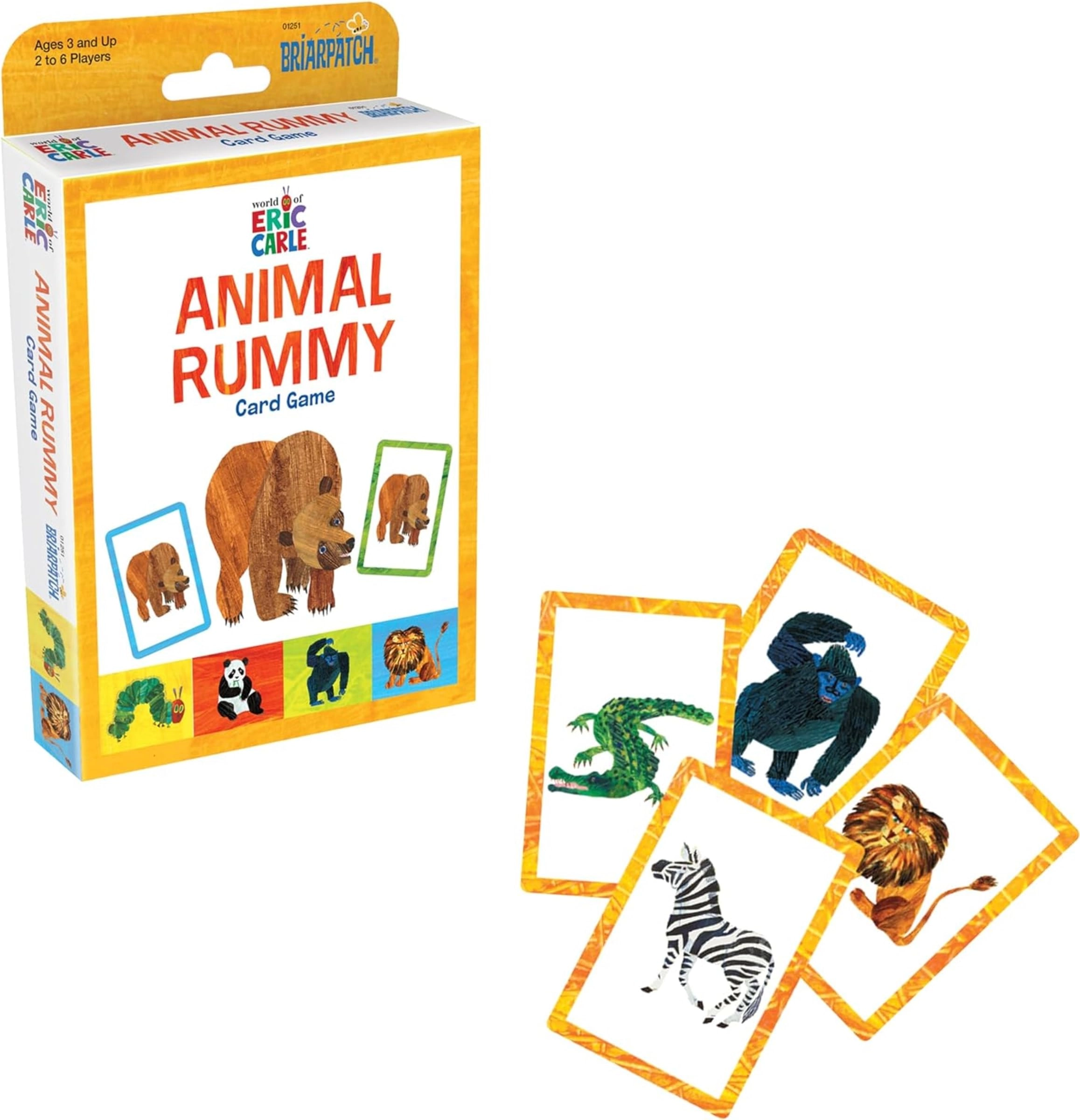 Briarpatch The Very Hungry Caterpillar Animal Rummy Card Game - 48 Jumbo Cards