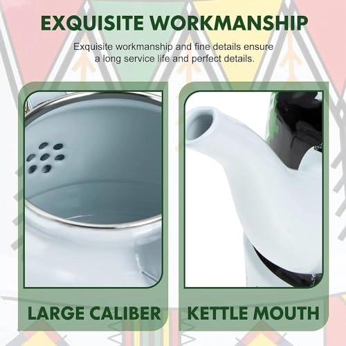 Enameled Teakettle - Enamel 1100 milliliter