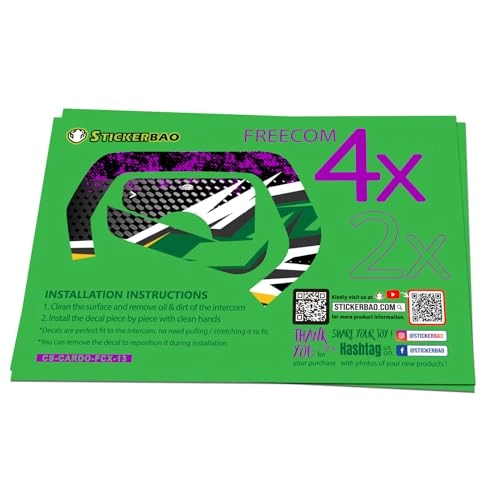 Decal Sticker for Cardo Freecom 4X 2X - 2 pcs Scratch Resistant
