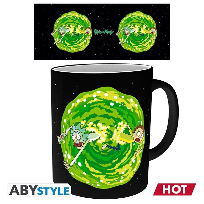Rick And Morty Reusable Cup - Green Portal Dive And Fall - 320 ml