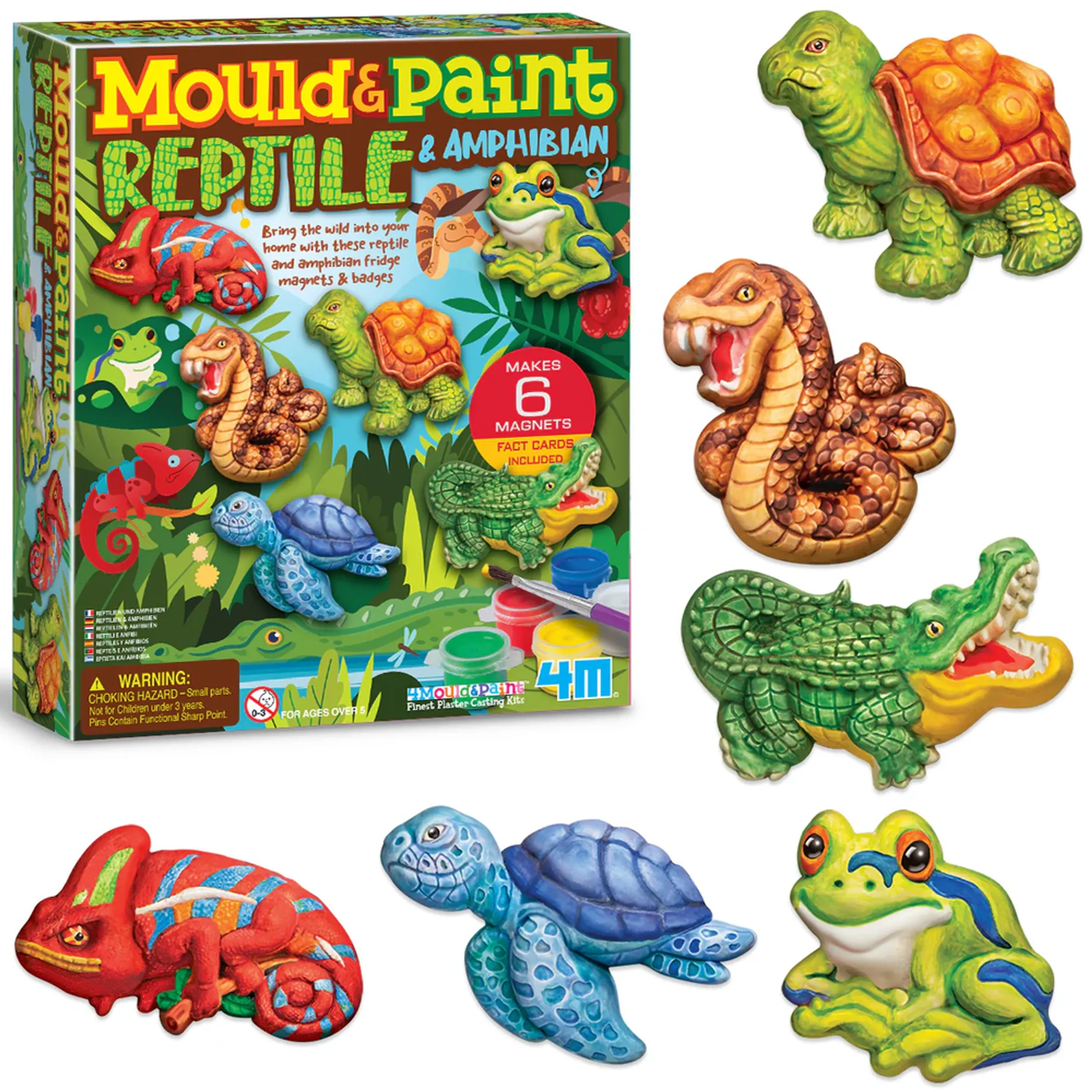 Mould & Paint Craft Kit - six detailed designs Suitable for 5 years & above