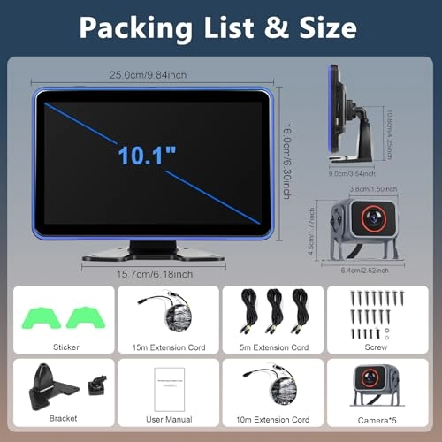 Backup Camera Monitor System - Night vision 1080P