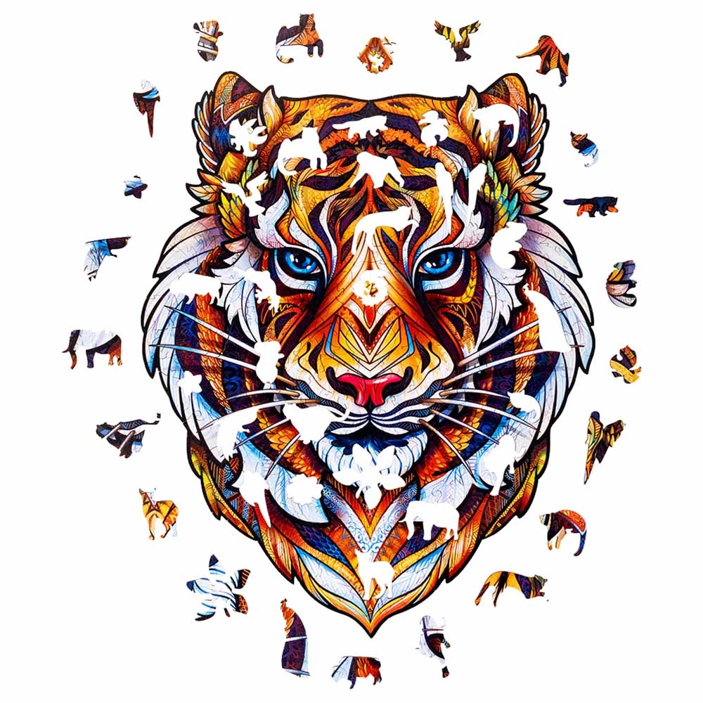 Lovely Tiger Wooden Puzzle (4107390-TIGER_KS) - 273 pcs