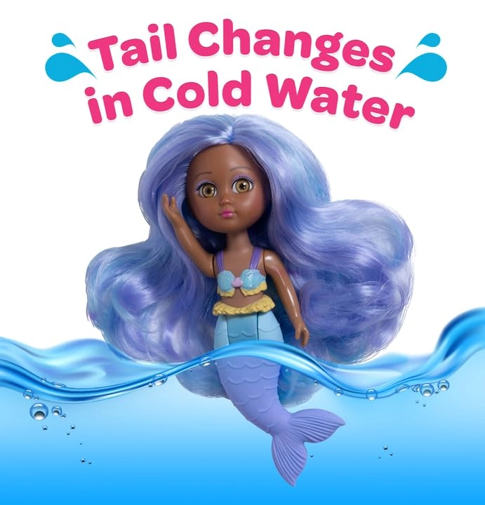 Oceana Mermaid Doll - 7 inches Vinyl Light Purple Hair Ages 3+