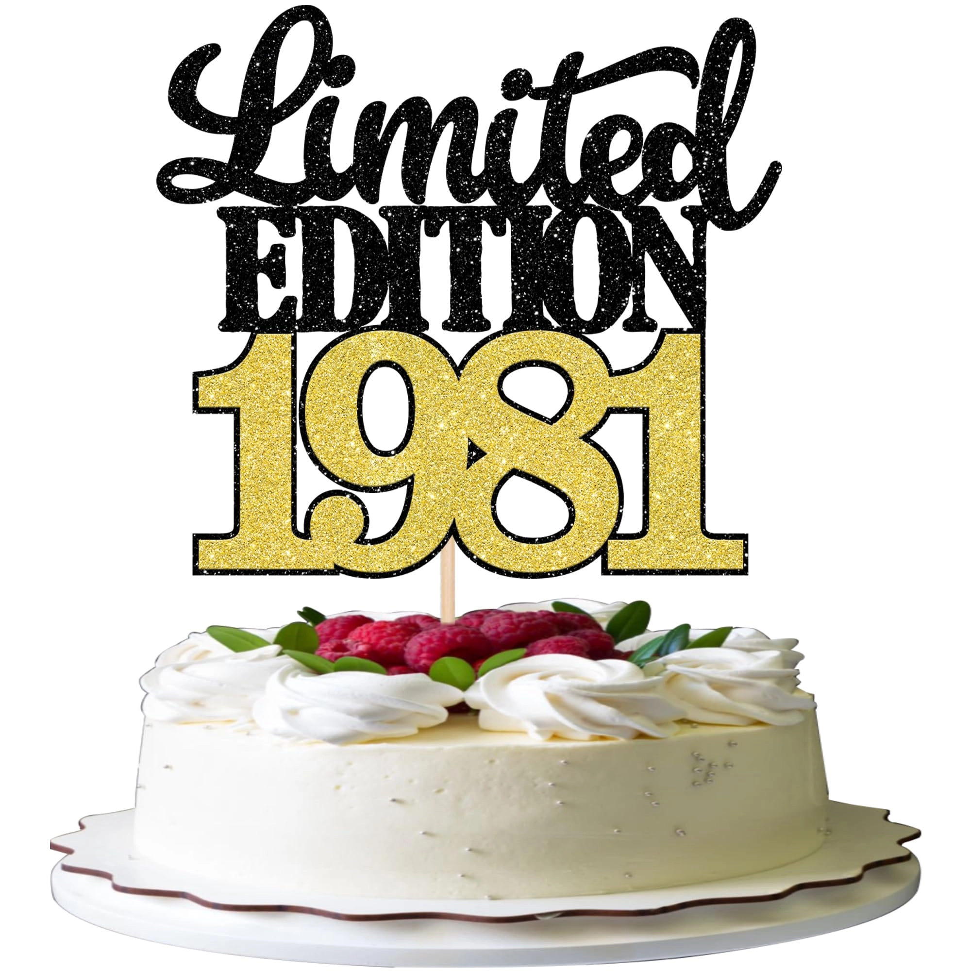 SYKYCTCY Limited Edition 1981 Cake Topper - 1 pcs 45th Birthday