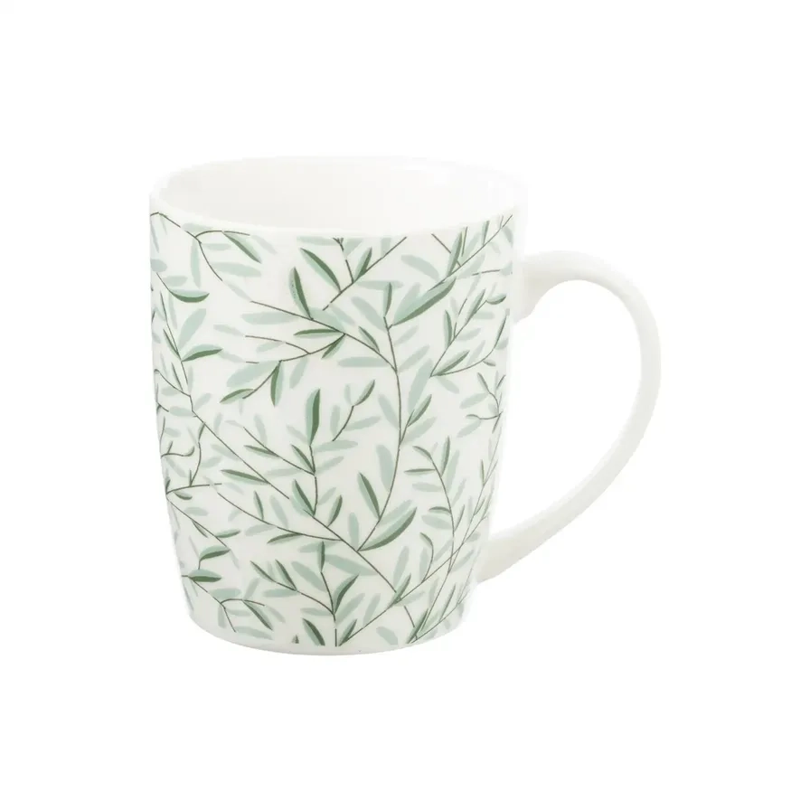 New Bone China Leaf Mug - 330 ml
