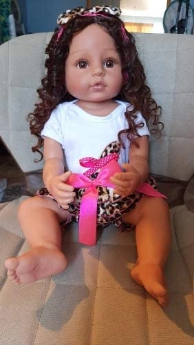 Reborn Baby Doll - 22 inch Silicone Vinyl African American