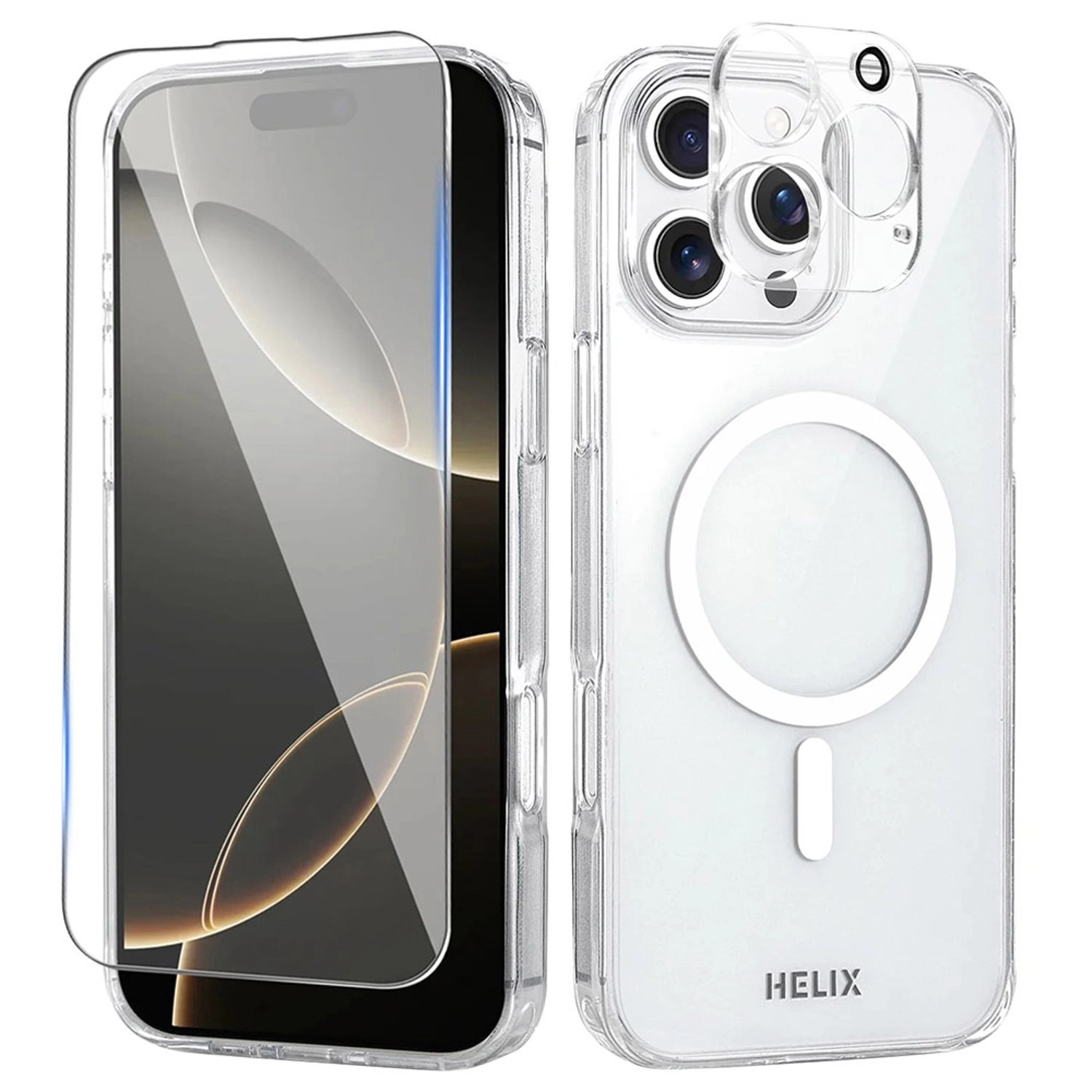 Clear Screen Protector + Camera Lens Protector + Back Protector for iPhone 16 Pro