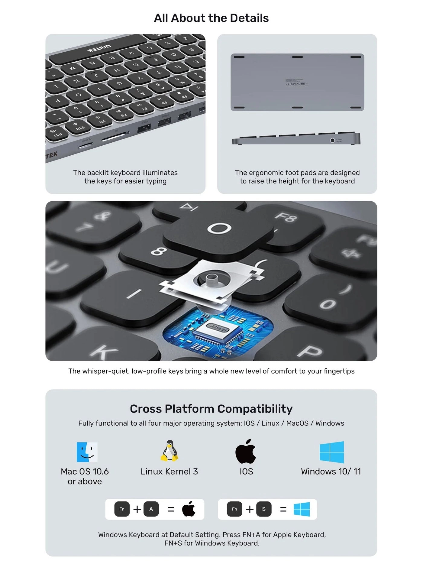 9-in-1 USB-C Hub with Keyboard - USB Type C