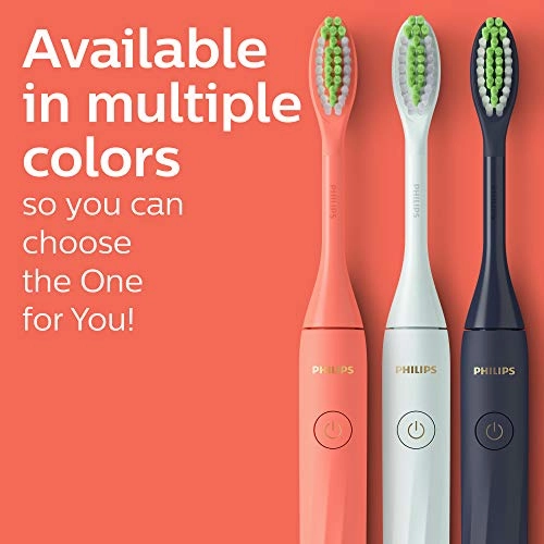 One Battery Toothbrush - Miami Coral 3 month battery life 2 Minute Timer
