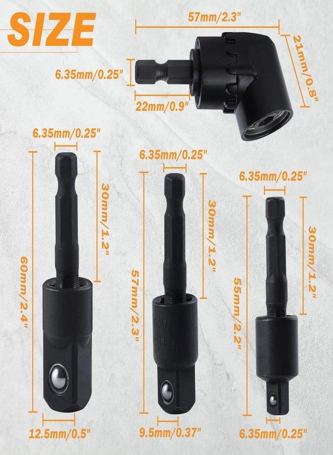 Flexible Drill Bit Extension Set - 1/4 3/8 1/2"