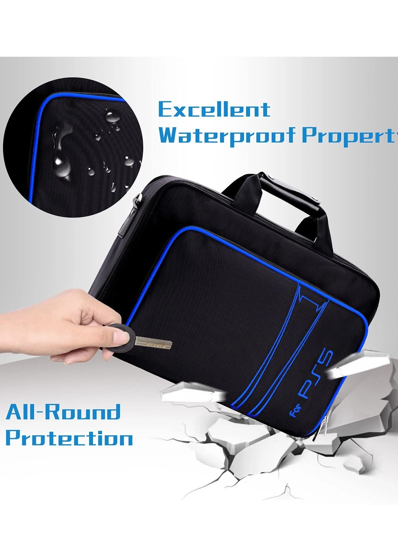 Case Storage Bag - Compatible with PS5 Controller Silicone Cover White