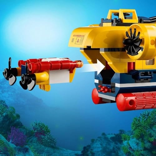 City Ocean Exploration Submarine (60264) - Underwater Drone 4 Minifigures