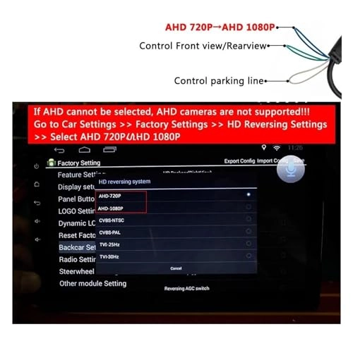 Rear View Parking Camera - Night Vision Wire