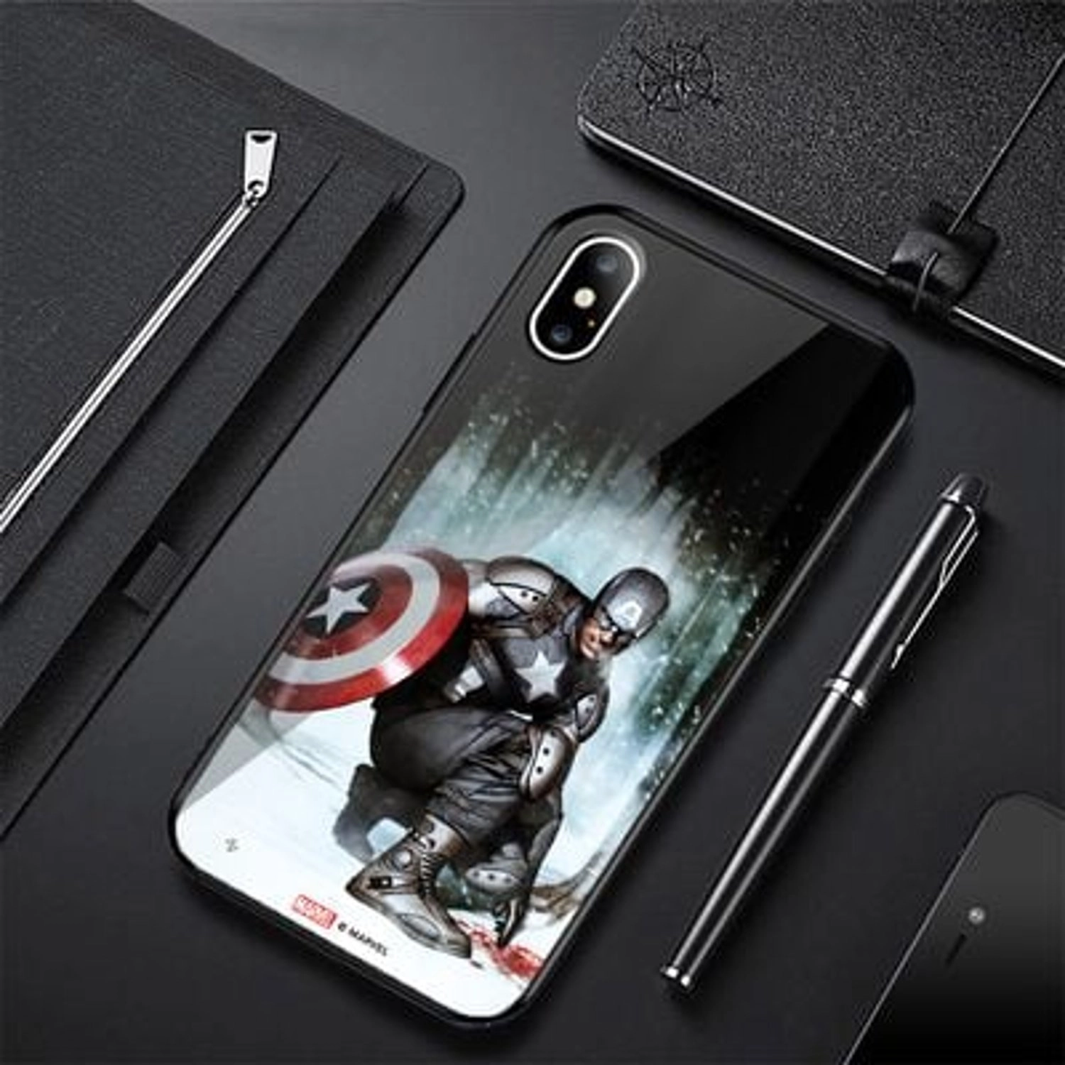 Captain America Superhero Landing iPhone XS Cover for iPhone Xs
