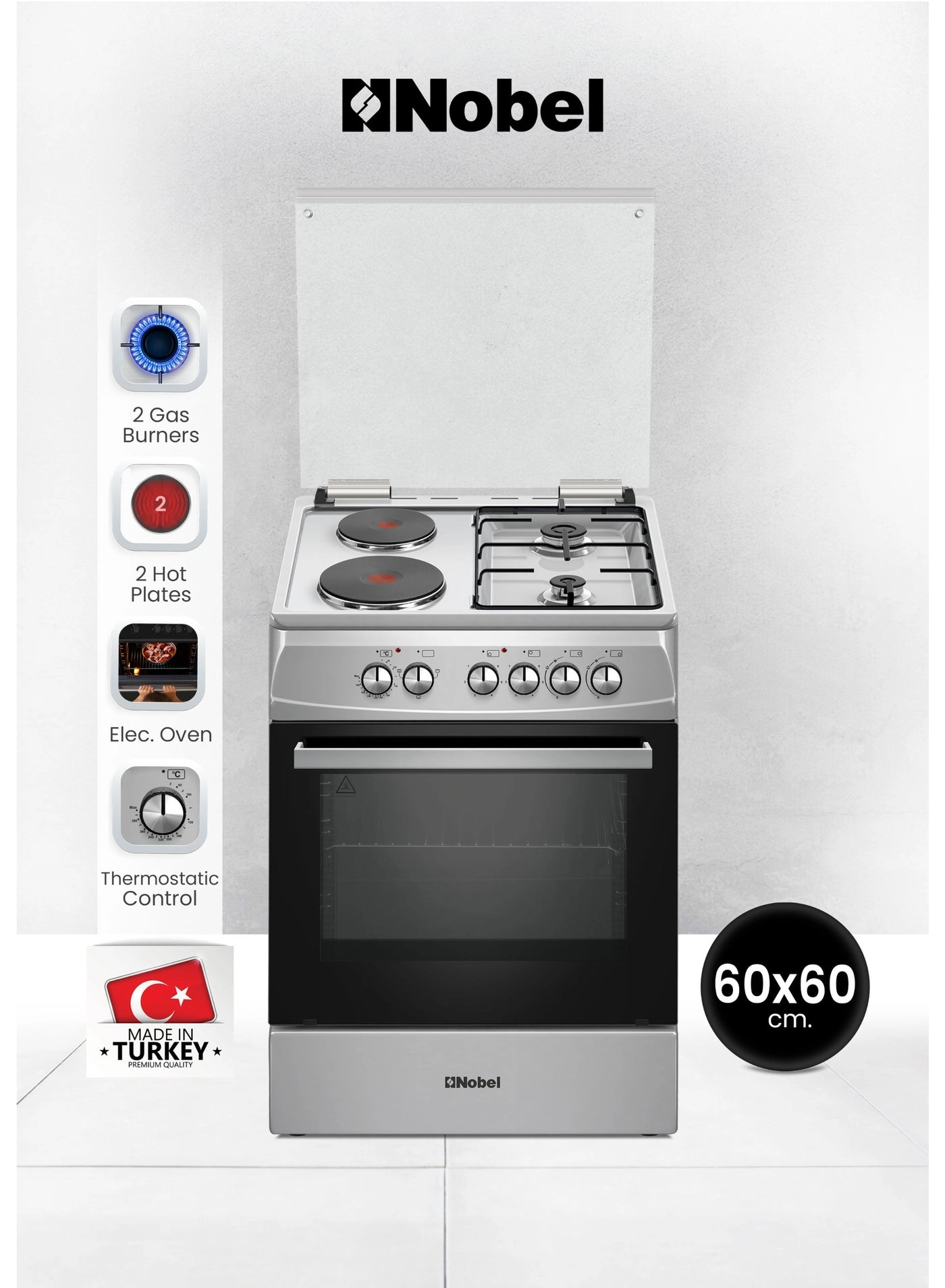 Nobel NGC7222I Dualfuel Cooker