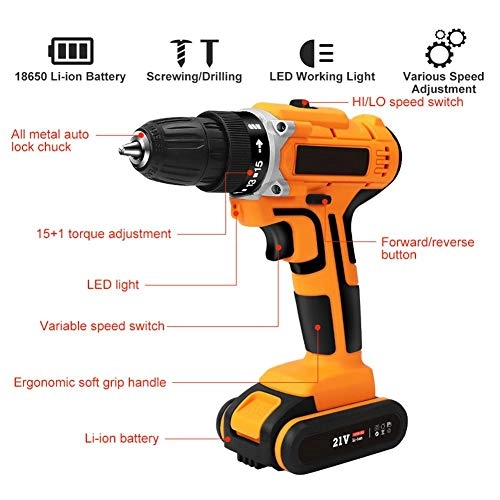 Electric Cordless Drill - 1300mAh