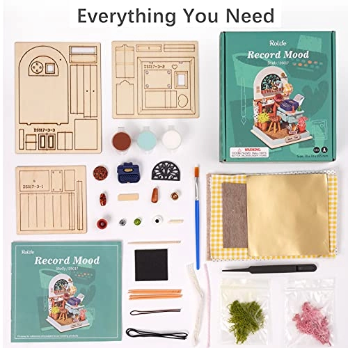 DIY Miniature Furniture Dollhouse Kit - Record Mood