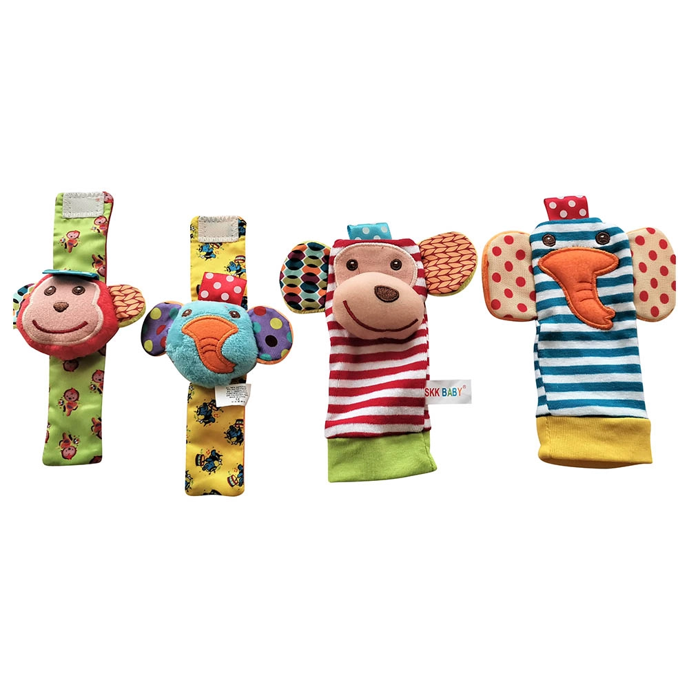 Wrist Rattle & Foot Finder Socks - 1+ Animal designs