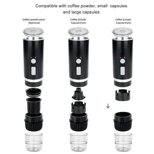 Portable Capsule Coffee Machine - 110 Milliliters ground coffee and coffee capsules