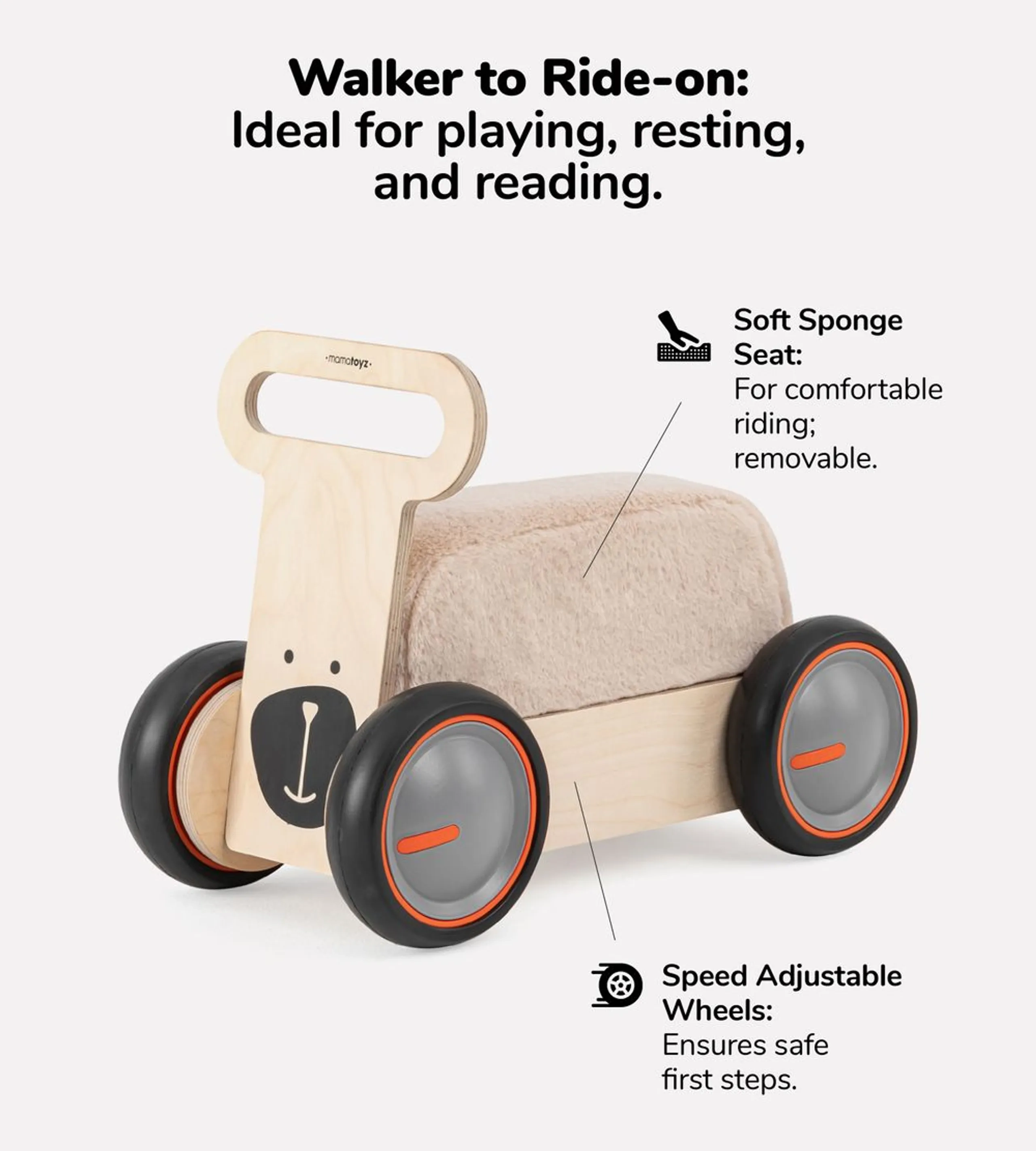 Drive Me Soft Bear - Walker Natural Birch