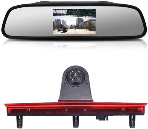 Rear View Mirror - 4.3 inch 800x480 + Brake Light Reversing Camera - Night vision 520 TV lines
