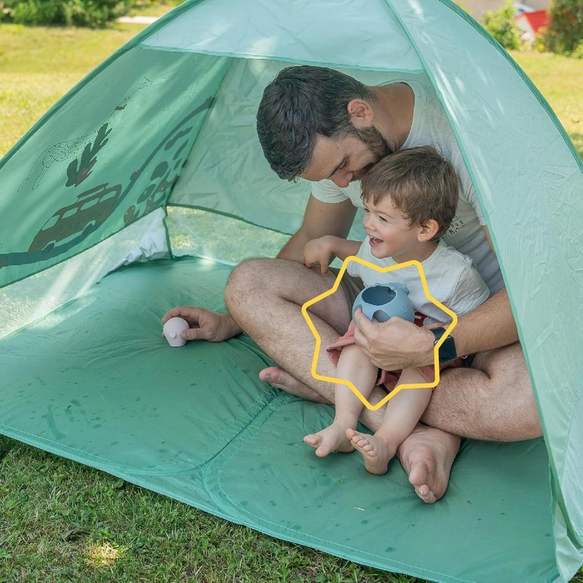 Silicone Watering Can Hippopotamus - Light Blue 0+