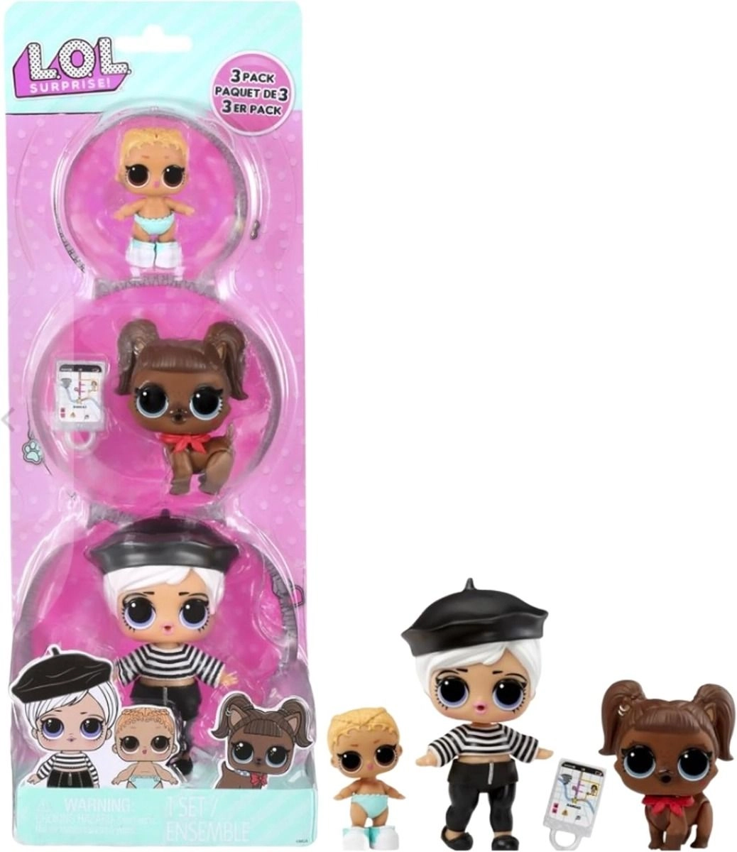 Waves Doll - Orange Hair + Pink Kansas K9 Puppy + Lil Beats Doll Ages 3+