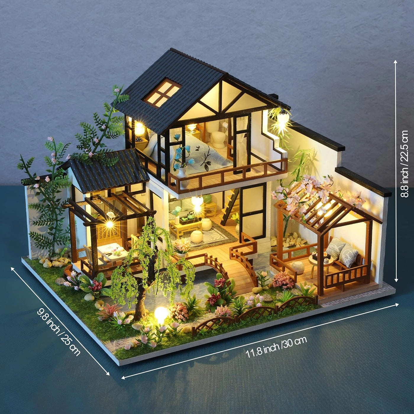 DIY Miniature Dollhouse Kit - Tiny House 1:24