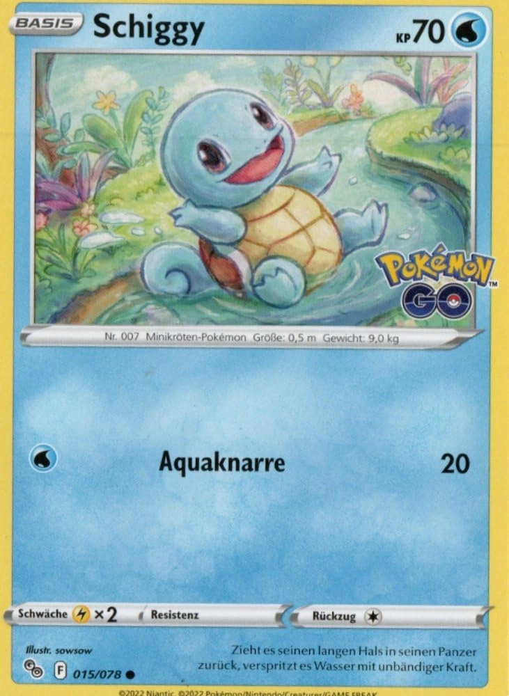 MZTCG Schiggy PGO 015 - Trading Card (German)