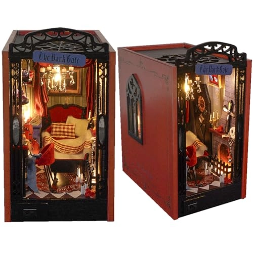 3D Wooden Puzzle Bookshelf Insert - Library of Books 1:24