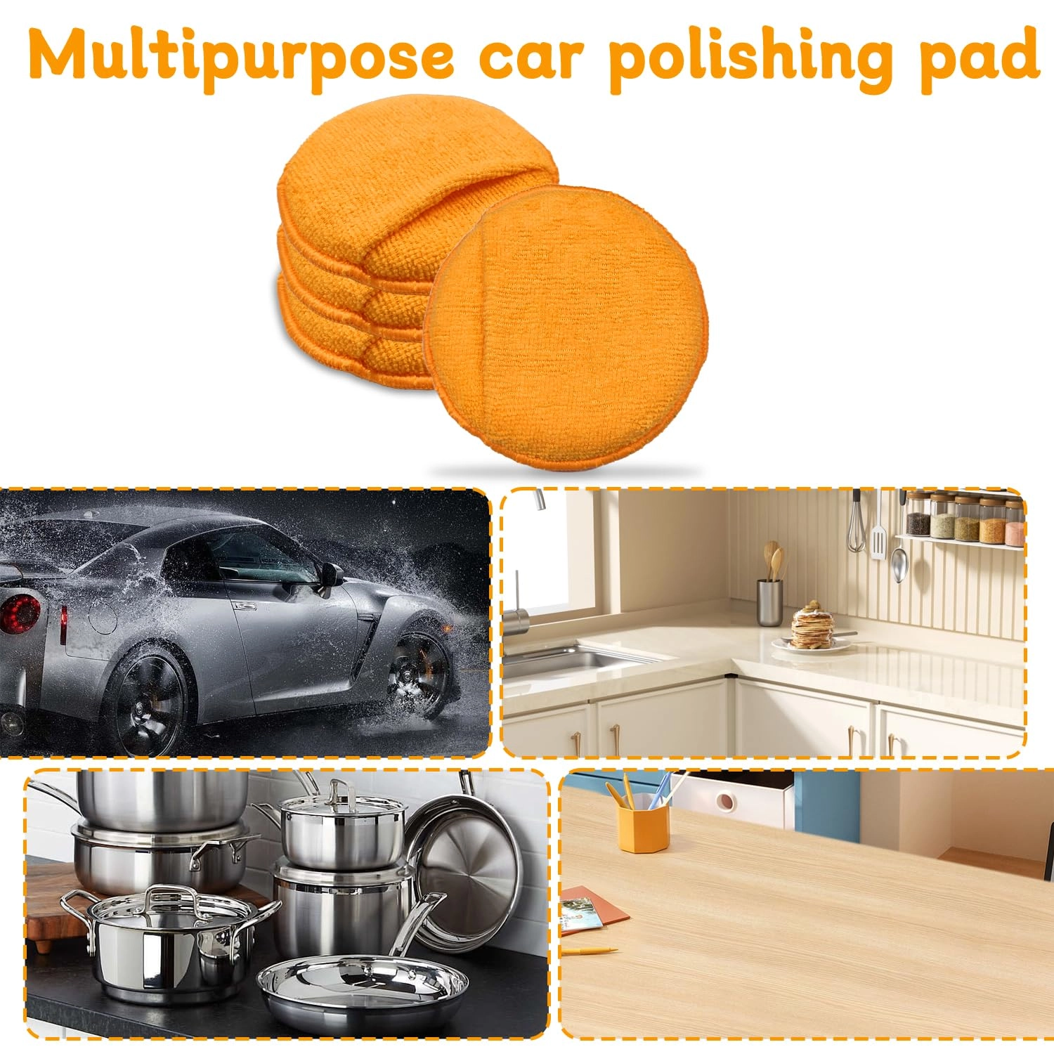 Microfiber Car Wax Applicator Pads