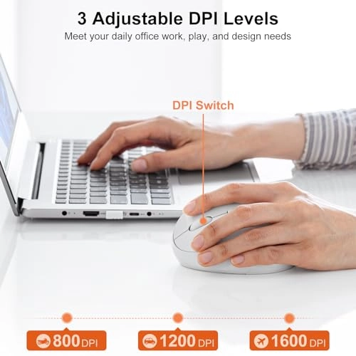 Left Hand Vertical Mouse - Wireless