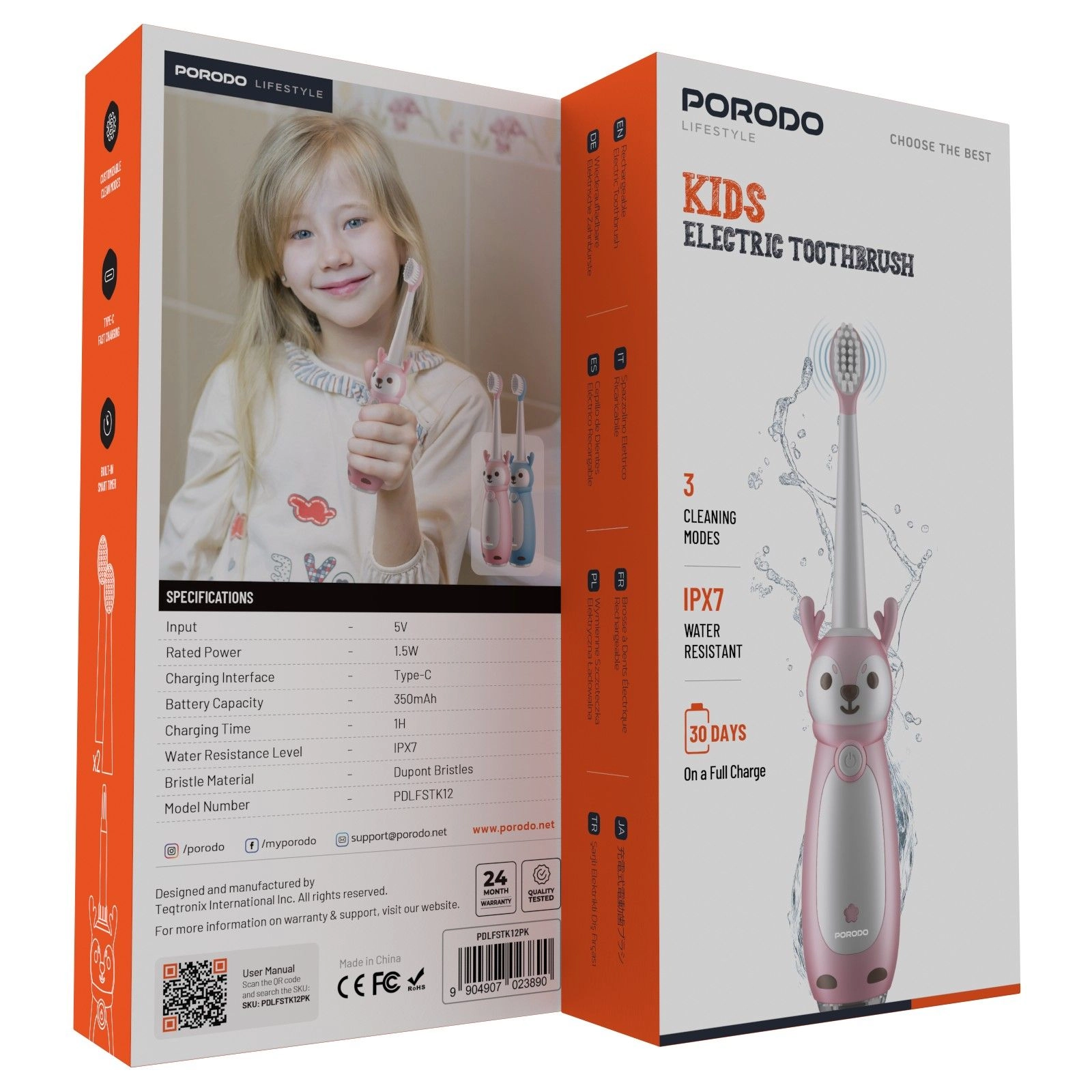 Lifestyle Kids Electric Toothbrush - 350mAh 30 Days IPX7