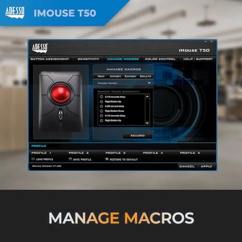 iMouse T50 Trackball Mouse - Wireless