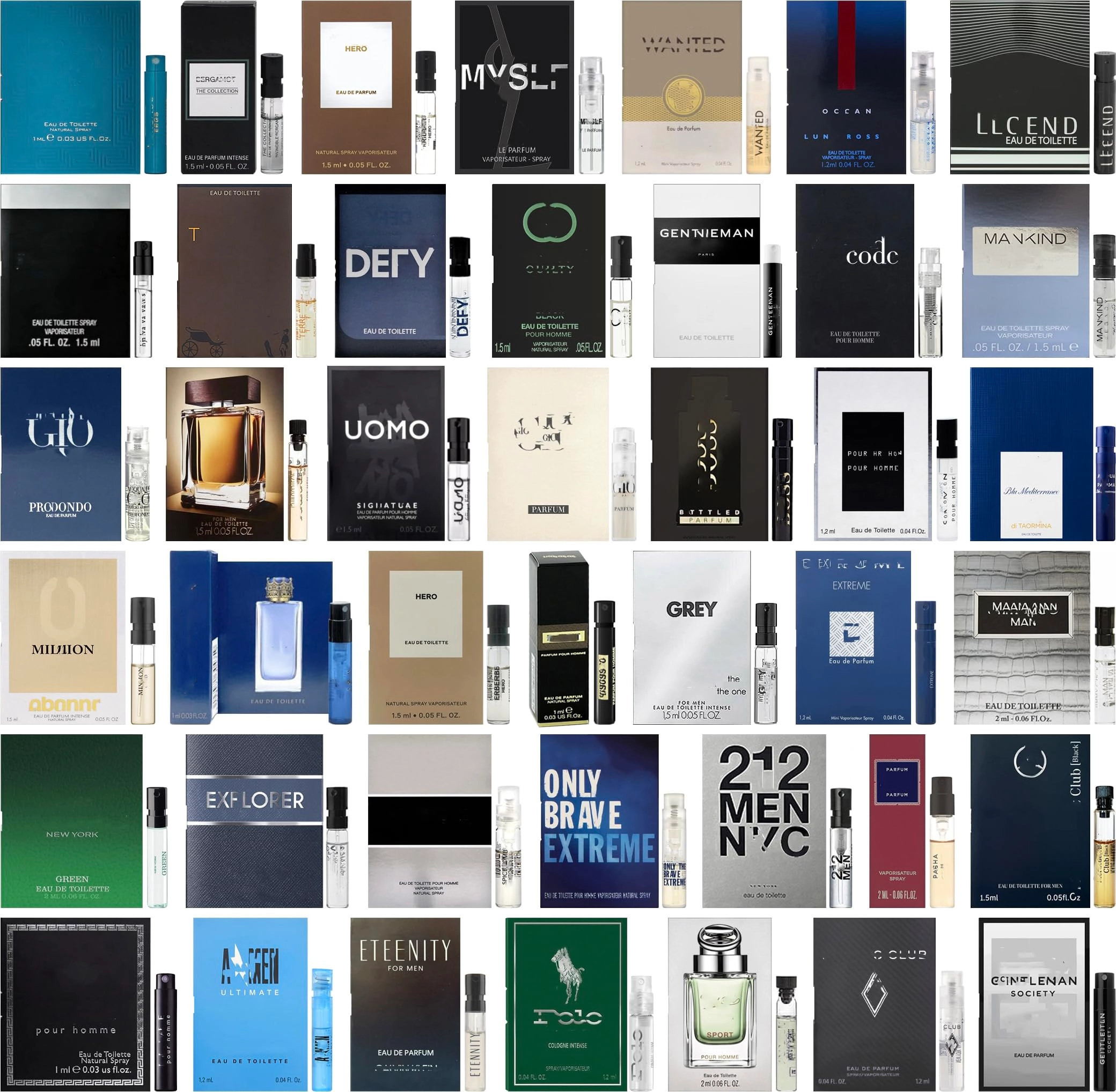 Assorted Fragrance Sampler Set - 0.04 Fluid Ounces