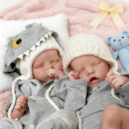 Reborn Baby Doll - 18 inch Silicone Boy and Girl Ages 3+ Bundle