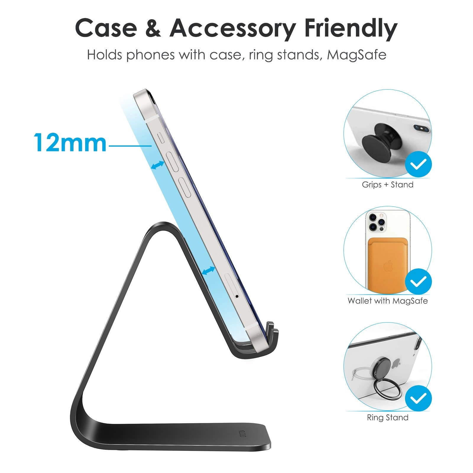 C1 - Aluminum Cell Phone Stand For iPhone 14 Plus