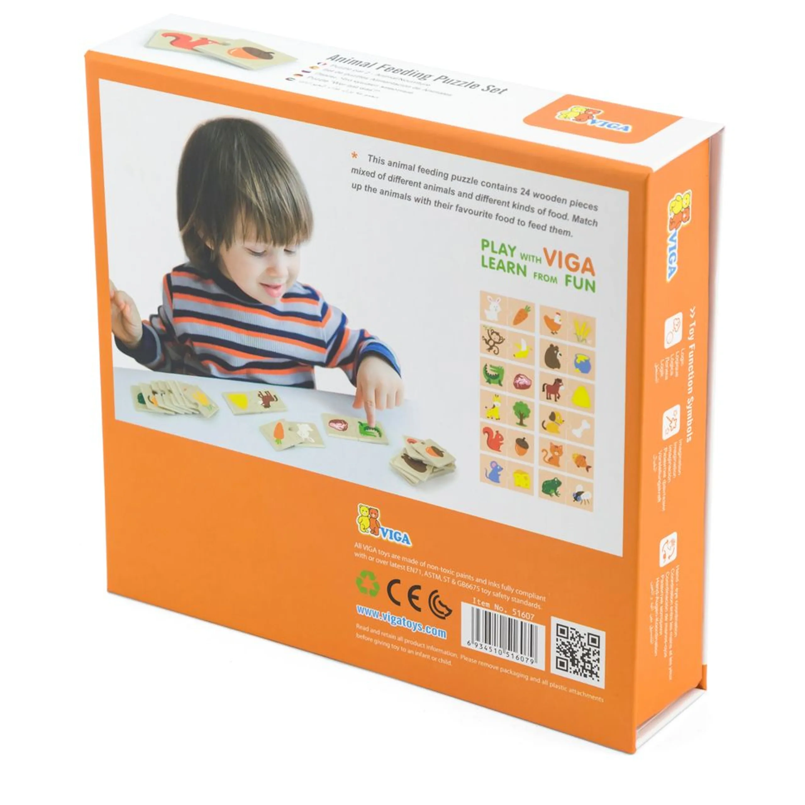 Animal Feeding Mix & Match Puzzle - 2 years & above 12 pieces