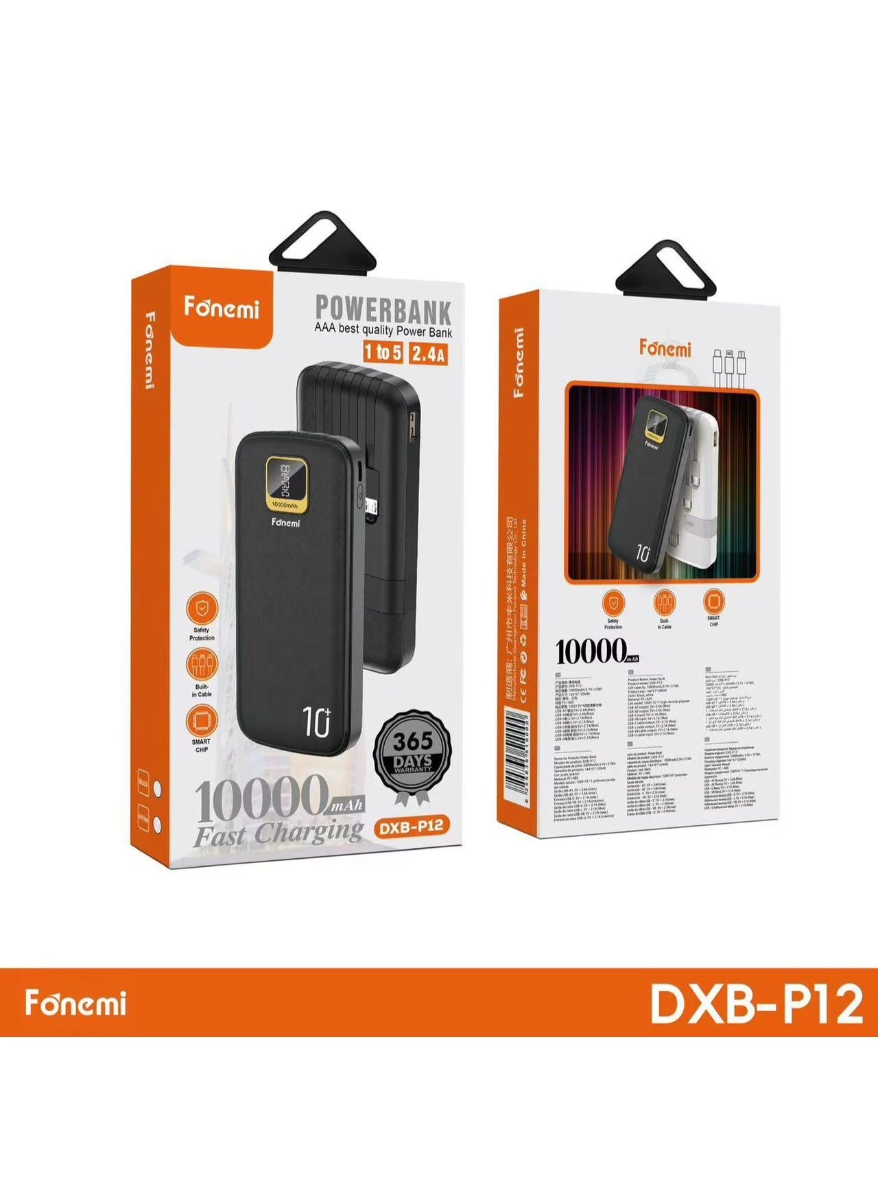 Fonemi DXB-P12 - 10000mAh Dual USB