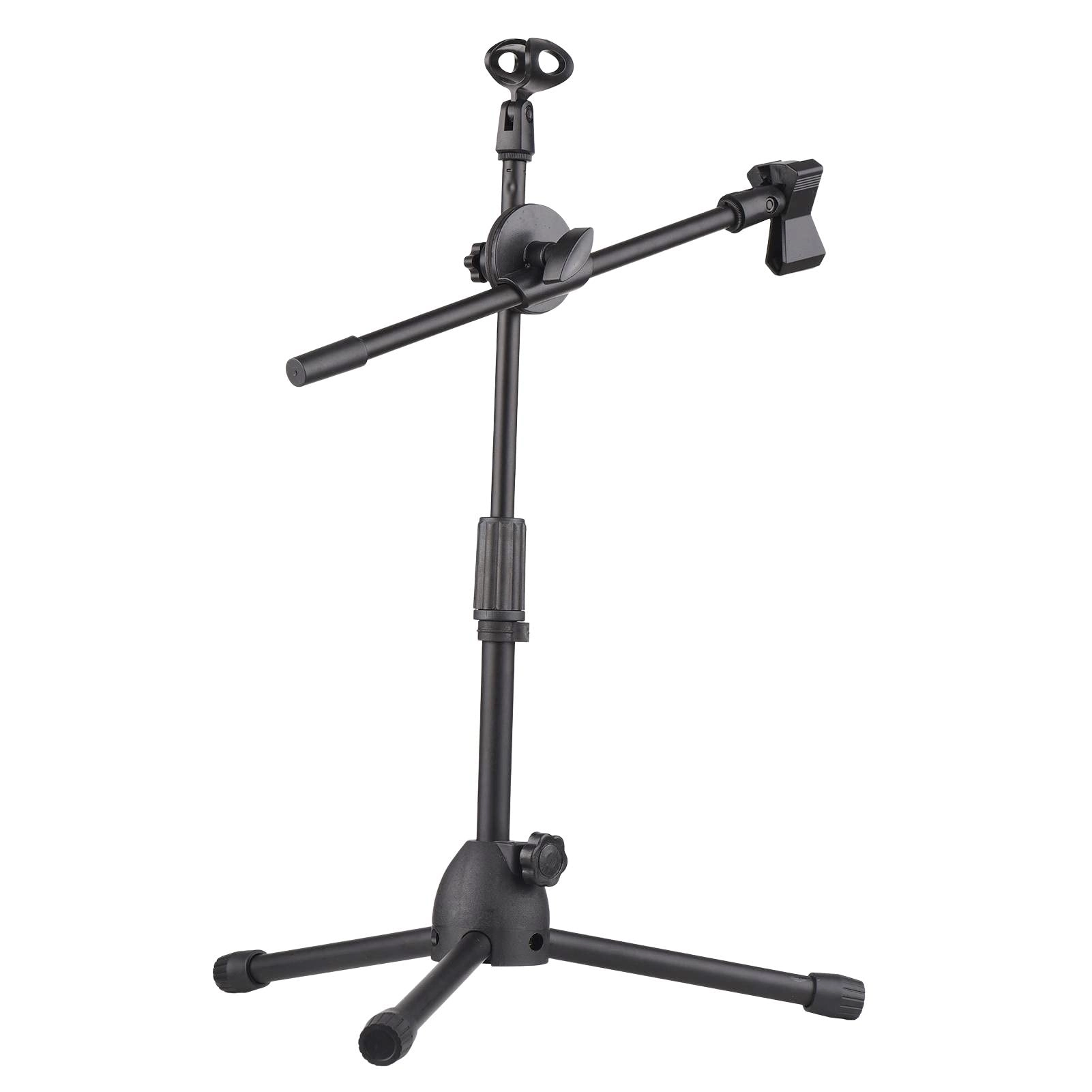 ZJBYD TrMicrophone Stand - Dual Purpose 2 Mic Clips Adjustable